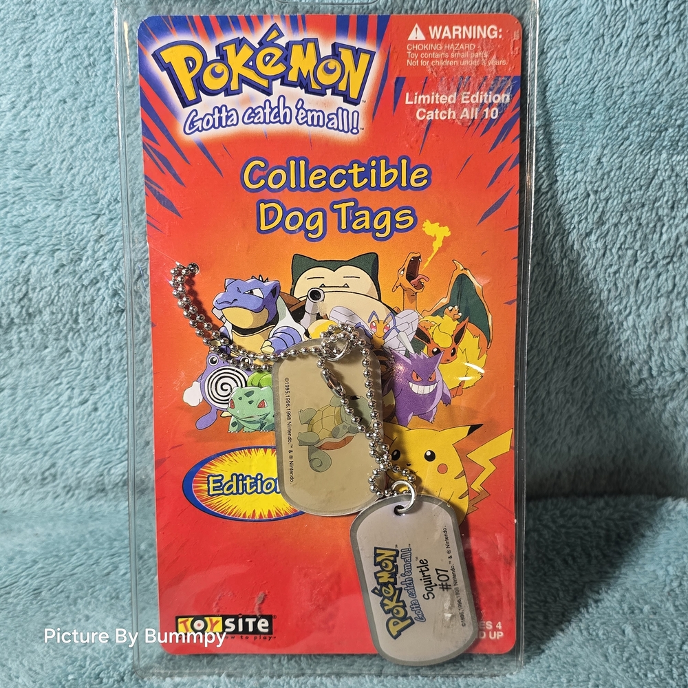 Sealed 1999 Squirtle Pokemon Gotta Catch 'Em Collectible Dog Tags